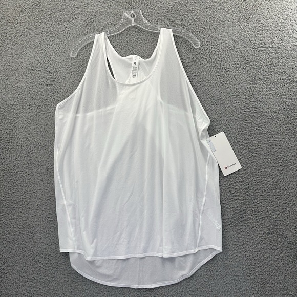 NWT Lululemon Essential Tank Top Pleated White Athletic Racerback Women's 14‎ - Picture 1 of 6